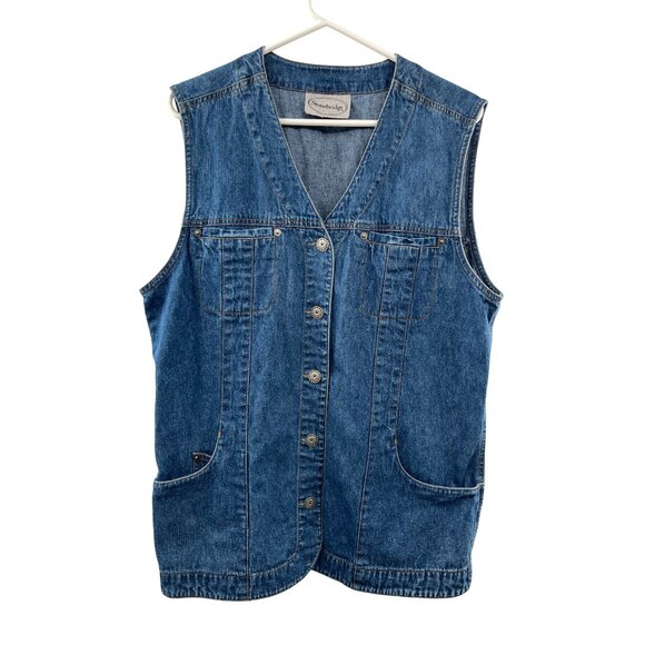 Stonebridge Jackets & Blazers - Stonebridge Blue Denim Button-Up Vest Womens L? Casual Wear